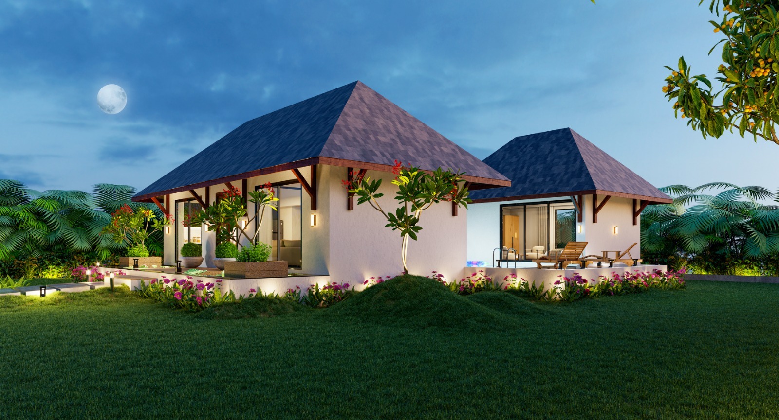 Prefabricated Villa - Color: White / Blue / Customized