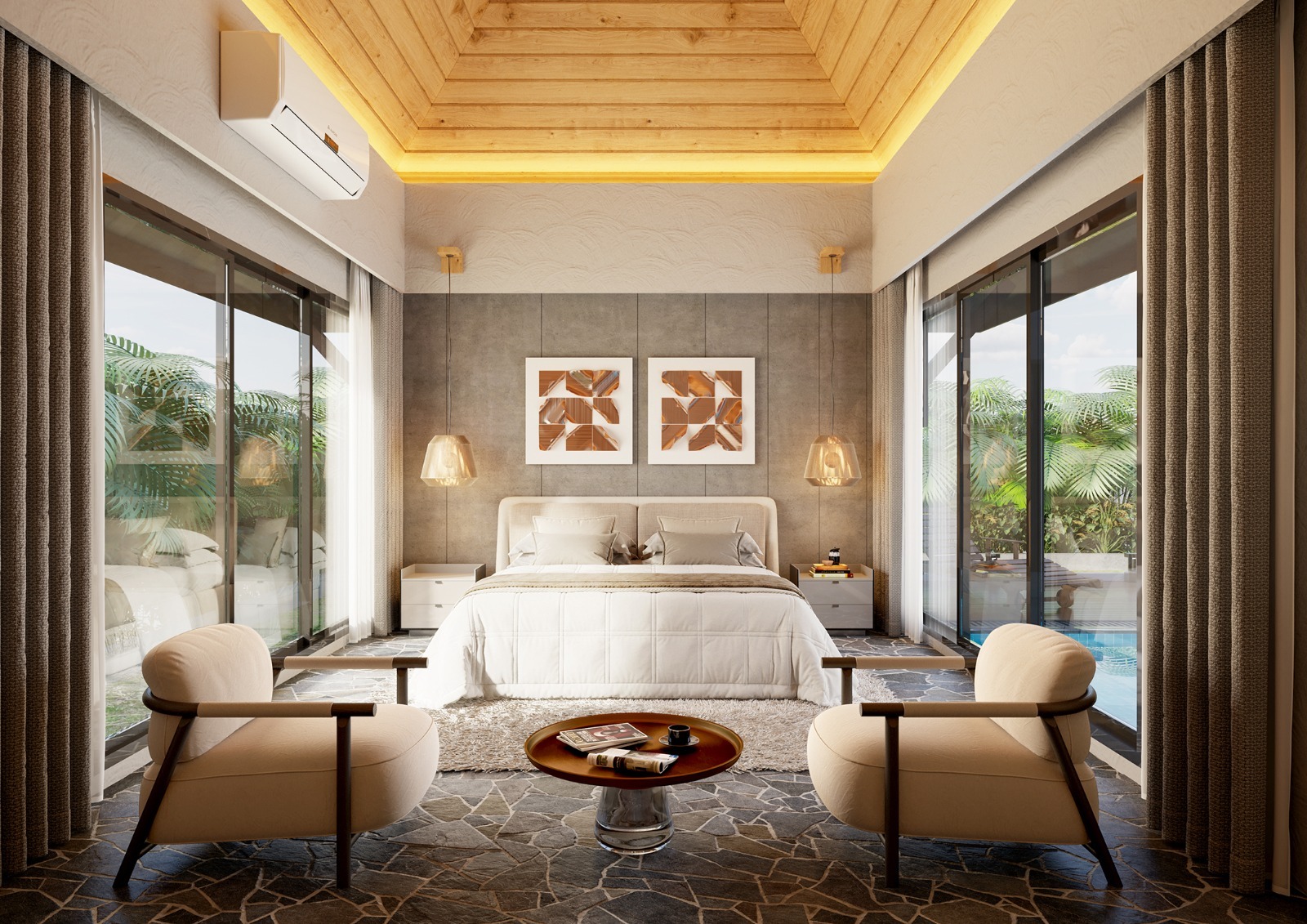 Prefabricated Villa - Color: White / Blue / Customized