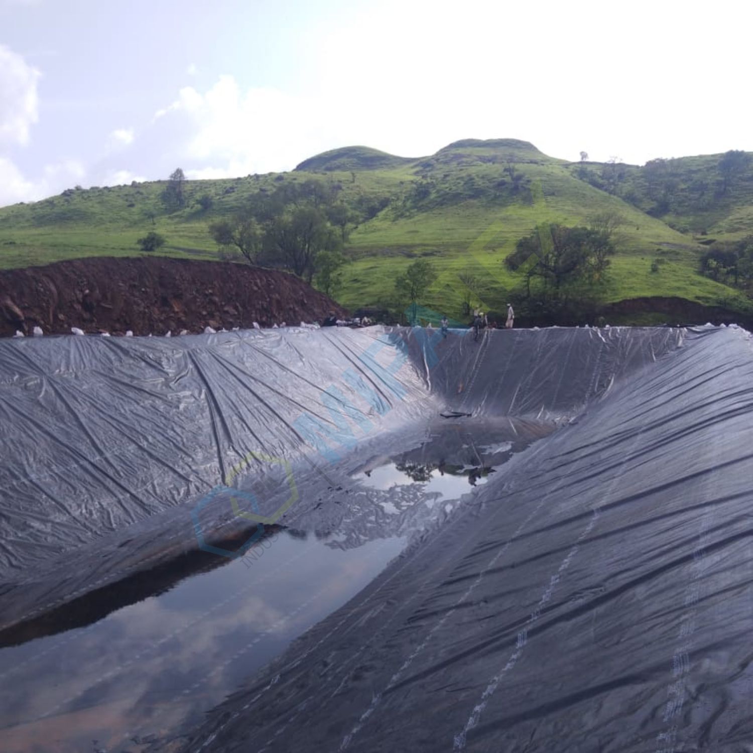 Mipatex Hdpe Geomembrane 500 Micron Pond Liner Farm Pond Shet Tale Diggi Khet Talab