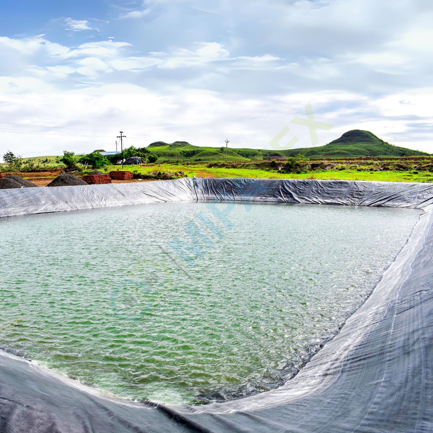 Mipatex Hdpe Geomembrane 500 Micron Pond Liner Farm Pond Shet Tale Diggi Khet Talab