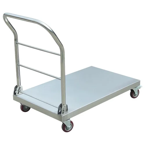 Stainless Steel Heavy Duty Platform Trolley - Robust Design For Efficient Load Transport | Versatile For Industrial And Commercial Applications
