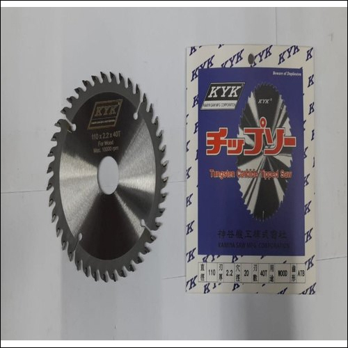 Kyk Tungsten Carbide Tipped Circular Saw Blades - 25.4mm Diameter 10000 Rpm Cutting Speed Grey Color | Ideal For Industrial Wood And Plywood Cutting