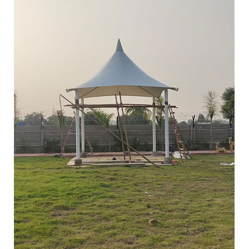 Tensile Structures - Steel Frame Design, White Steel Roof For Optimal Durability And Aesthetic Appeal