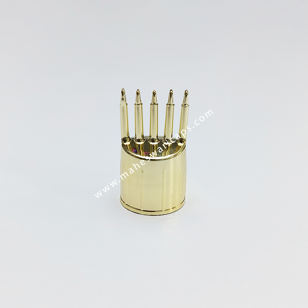 Comb Applicator Gold Metalizing 19mm - Plastic, 19mm Diameter, Gold Lacquer | Ideal For Hair Oil And Hair Serum Applications, Elegant Design