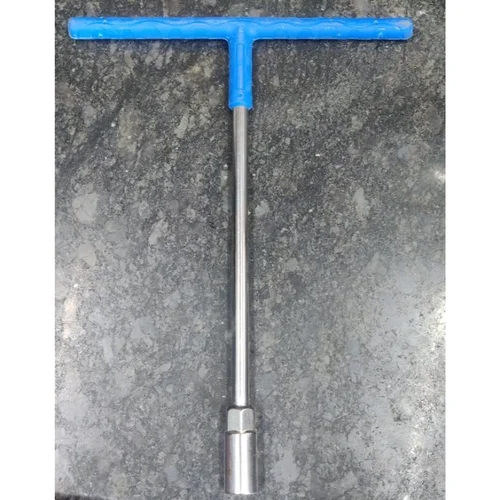 Silver And Blue 12Mm Stainless Steel T Spanner