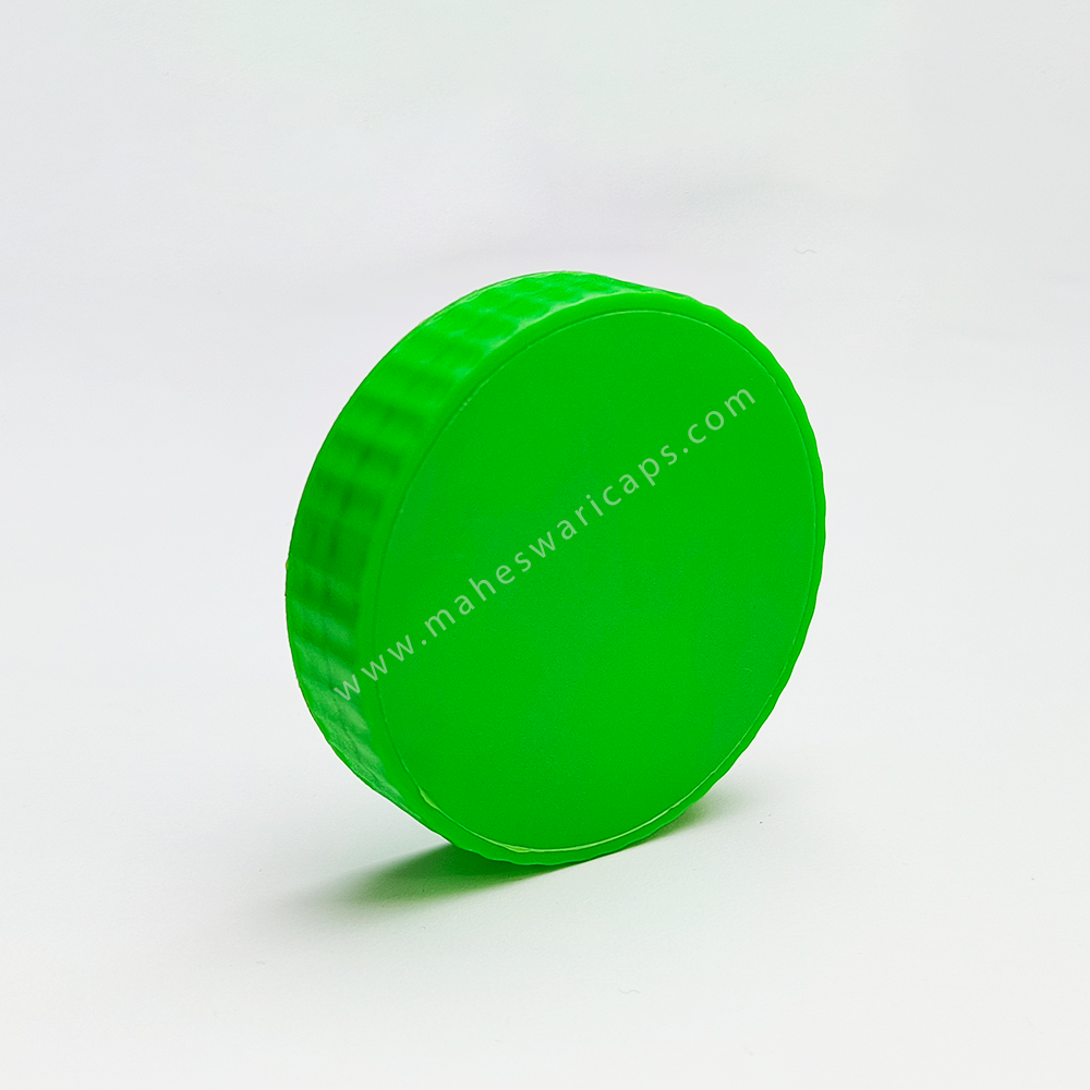 Pet Jar Plain Flat Plastic Cap 73mm - Plastic, 73mm Diameter, Available In Green, Red, Yellow, Orange Colors | Suitable For Screw Cap Usage On Jars