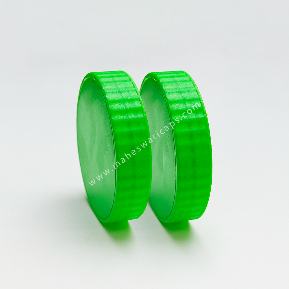 Pet Jar Plain Flat Plastic Cap 73mm - Plastic, 73mm Diameter, Available In Green, Red, Yellow, Orange Colors | Suitable For Screw Cap Usage On Jars