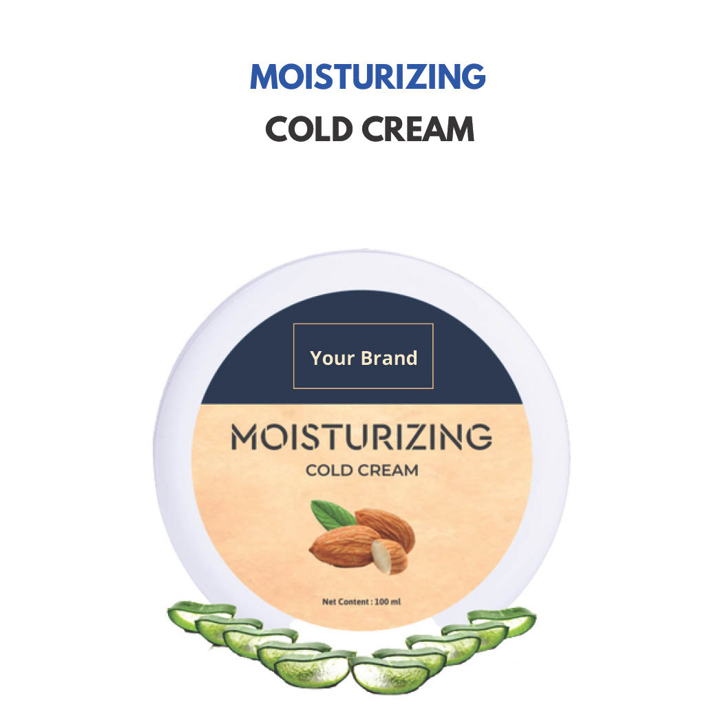 Moisturizing Cold Cream - 100g, 100% Natural Vegan Formula With Hyaluronic Acid, Turmeric & Essential Oils, Nourishing & Hydrating For All Skin Types