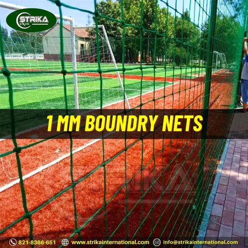 Boundary Nets 1 MM - Nylon Material, Any Custom Sizes, Green/Blue/White Colors | Weatherproof, UV Protected, Waterproof with Rope Border for Cricket Practice