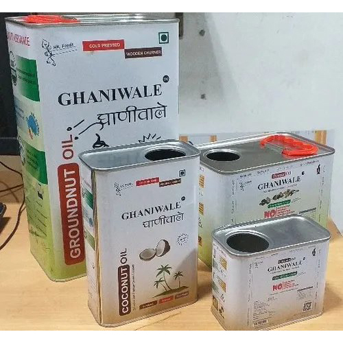 Cheku Oil Tin Container - Tinplate, 175 mm dia x 65 mm Height, Color Customized Lacquer Finish | Capacity 1 Kg to 5 Kg for Cake, Cookies & Cashew