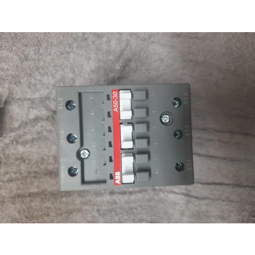 A50-30 ABB Contactor - 110, 220, 415 Volt Rated Voltage | Grey Color, Warranty Included for Industrial Applications