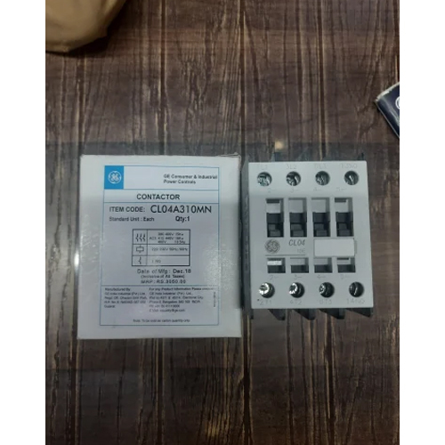 CL04 GE Contactor - 110, 220, 415 Volt Rated | Industrial Application, White Color, Warranty Included