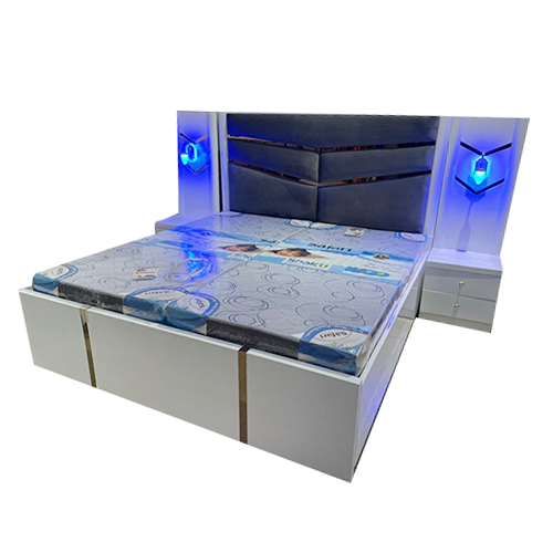 Handmade Wooden Stylish Double Bed With Storage
