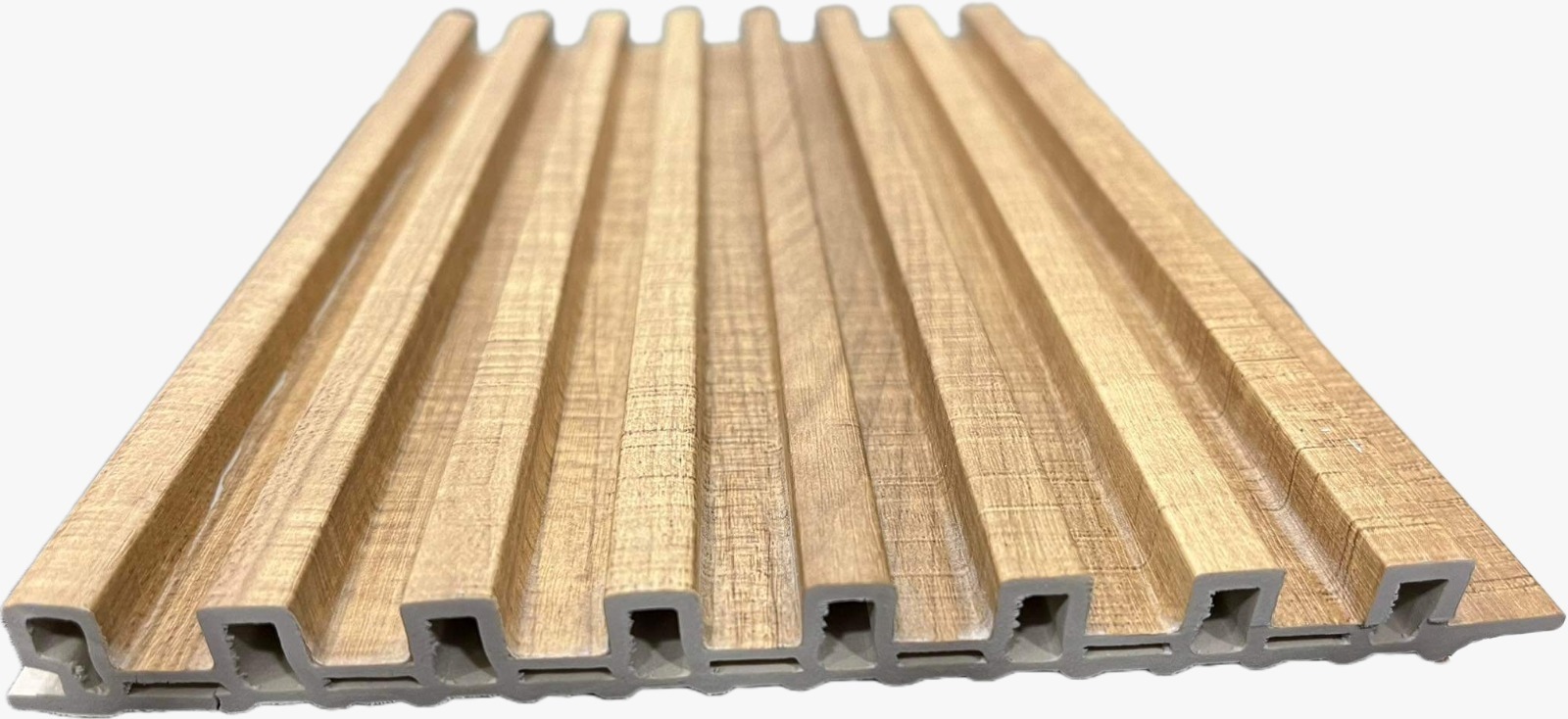 Wpc Louvers Panel 8 Groove - Wpc Material, 2900mm X 160mm X 17mm Size, Over 50 Color Options Available, Rectangular Shape, Lightweight 3.8kg