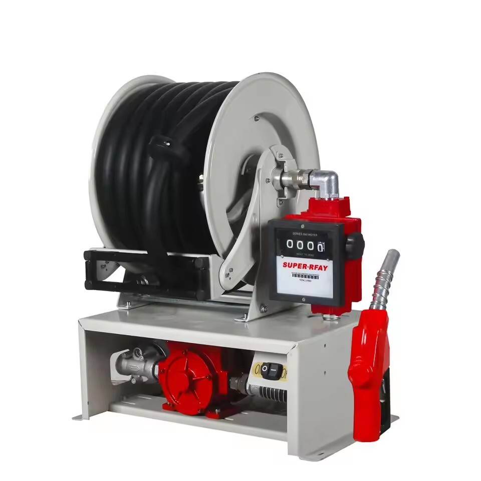 Automatic Spring-driven Hose Reel - Hot Galvanized Steel, 3/4" & 1" | Friction-free Rolling, Uv-resistant Coating, Locking Mechanism