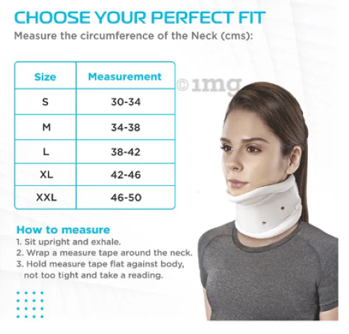 Firm Cervical Collar With Chin Support P.c.no 310 Vissco S/m/l/xl Xxl - Color: White