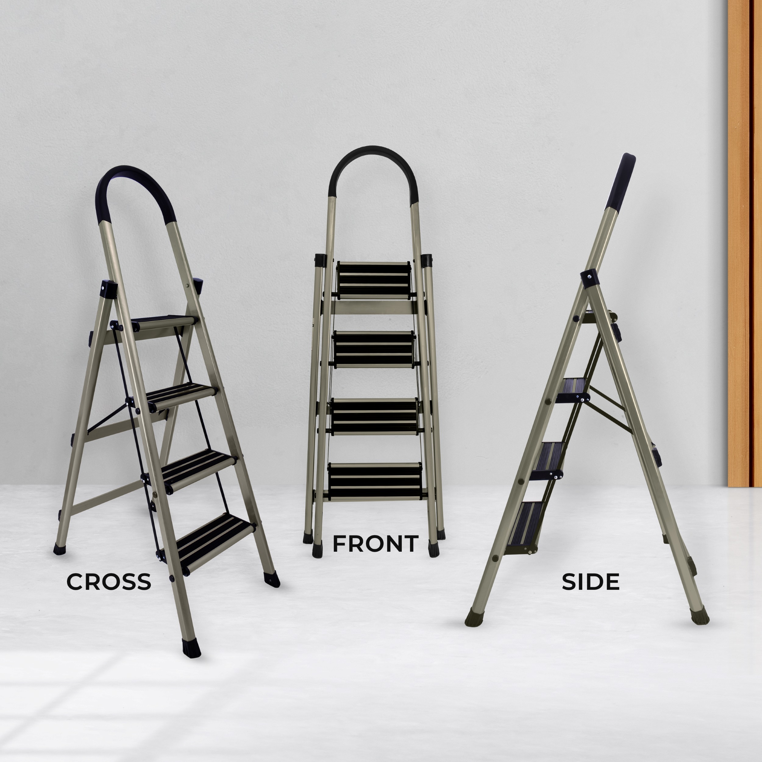 Aluminium Premium Gold 4 Step Ladder - Feature: High Quality