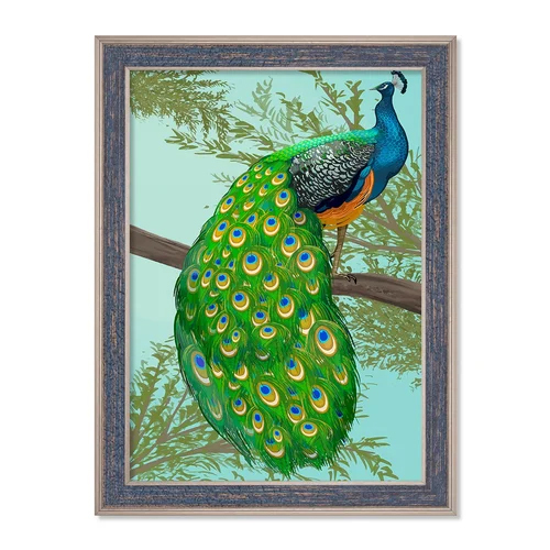 पारंपरिक नीला और ग्रे चित्र फ़्रेम