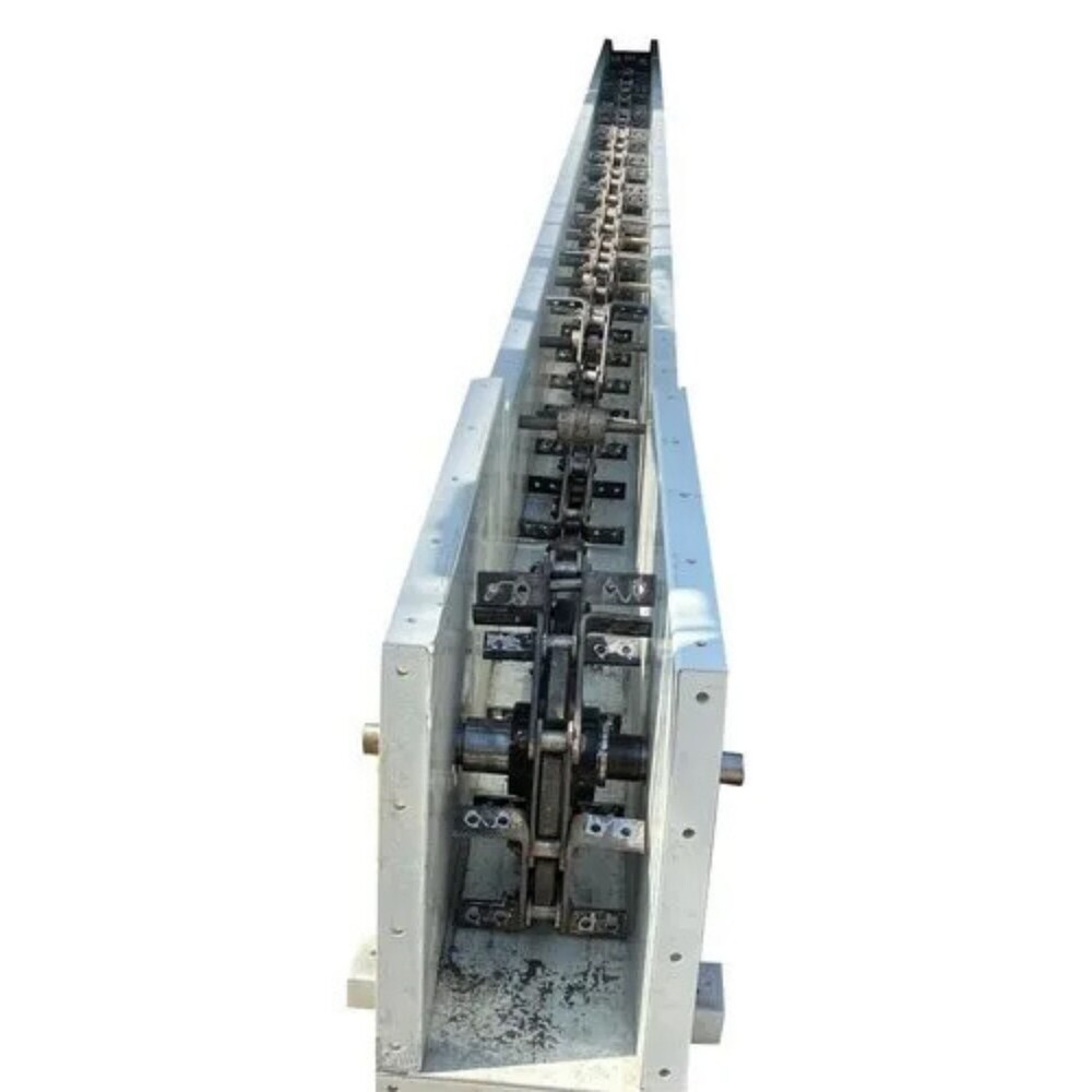 Chain Conveyors - Stainless Steel, Heat Resistant, Flat Belt Design | Industrial Use, Warranty Included for Durability and Efficiency