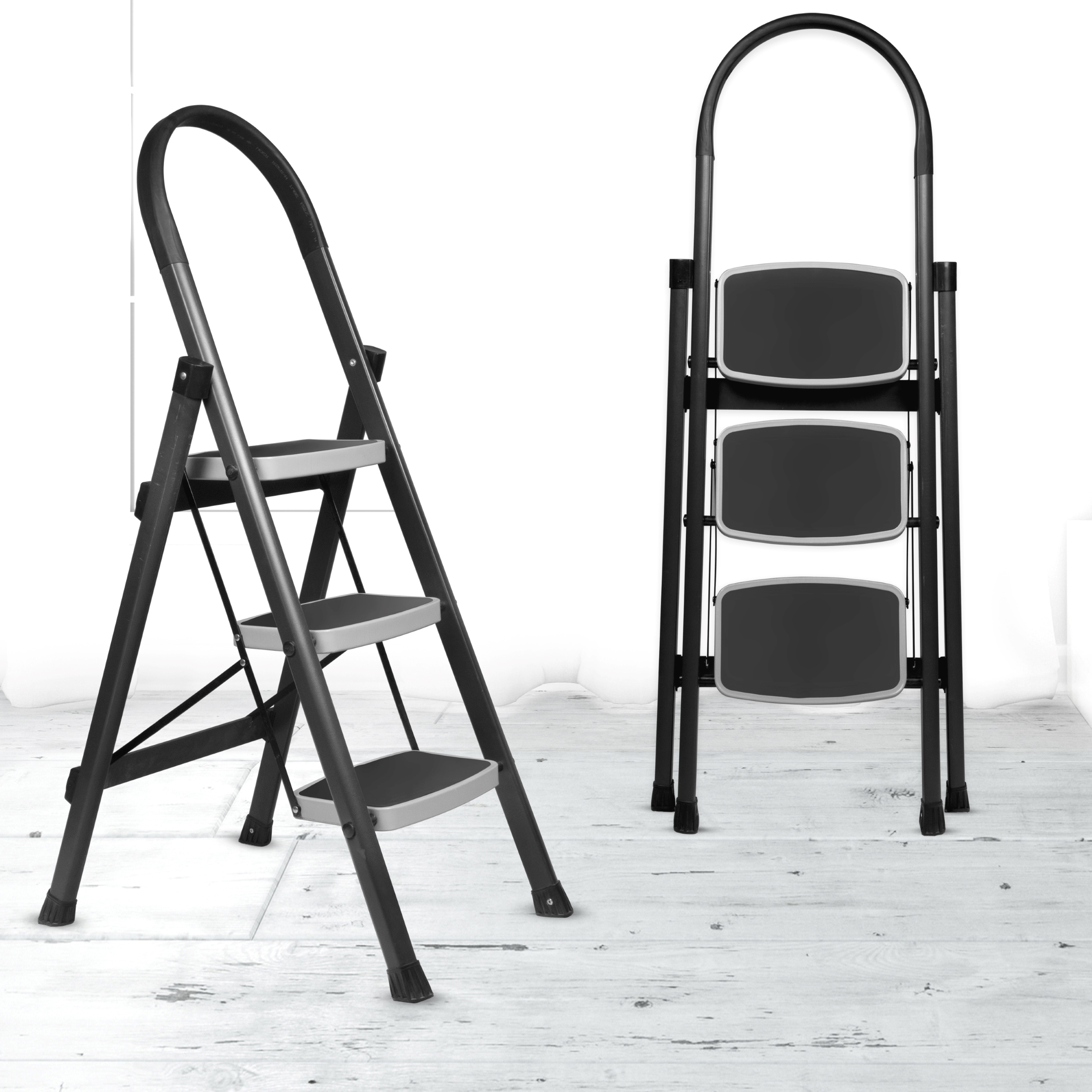 High Quality Mild Steel Folding Five Step Ladder