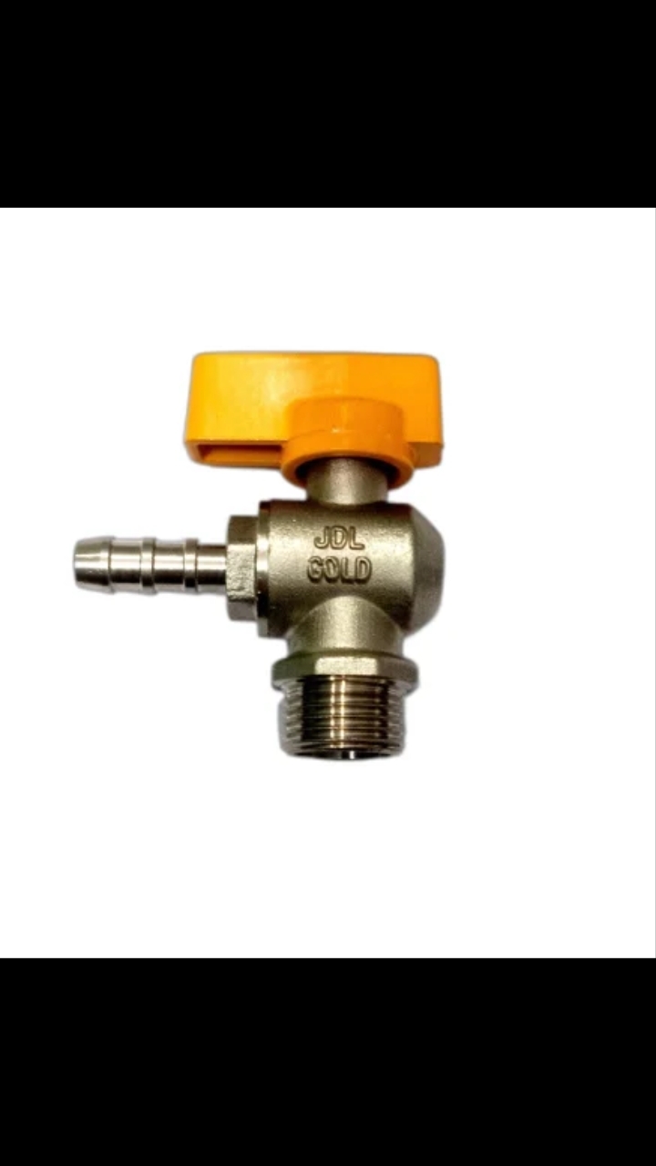 1/2 Inch L Type Male Gas Valve - Golden Brass, Sealed Design For Medium Pressure, Suitable For Industrial Gas Pipes