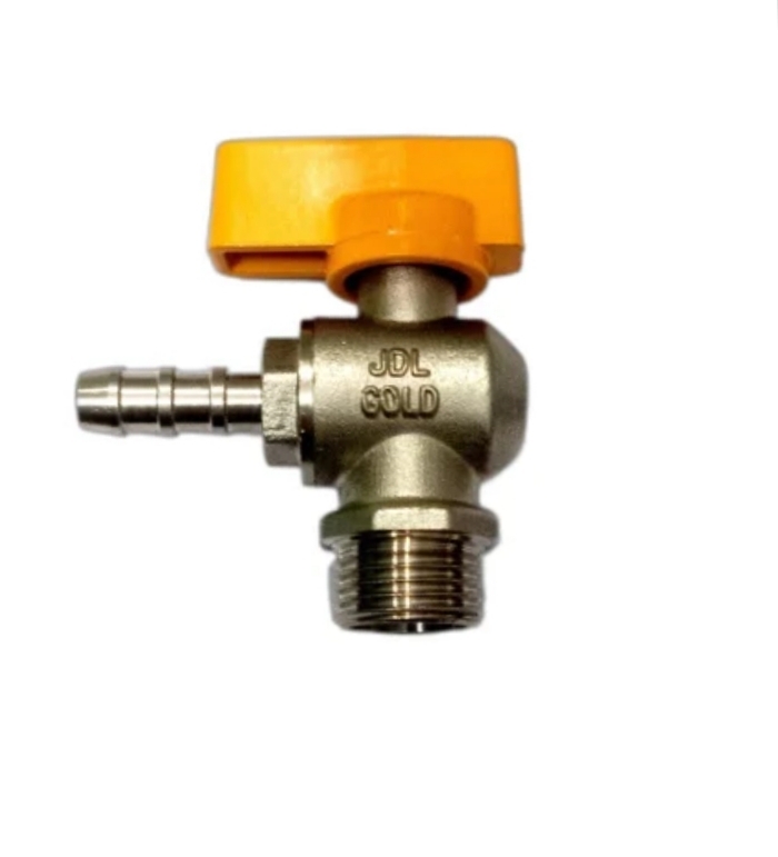 1/2 Inch L Type Male Gas Valve - Golden Brass, Sealed Design For Medium Pressure, Suitable For Industrial Gas Pipes