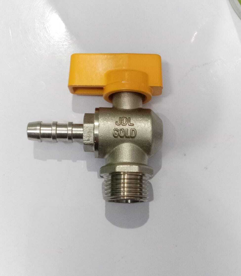 1/2 Inch L Type Male Gas Valve - Golden Brass, Sealed Design For Medium Pressure, Suitable For Industrial Gas Pipes