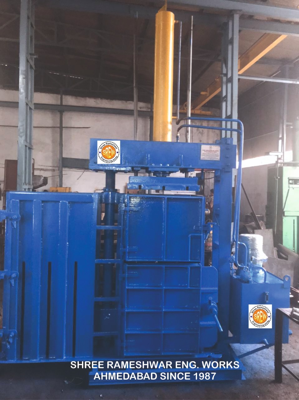 40 Ton Twin Rotatable Box Waste Paper Baling Machine Body Material: Steel