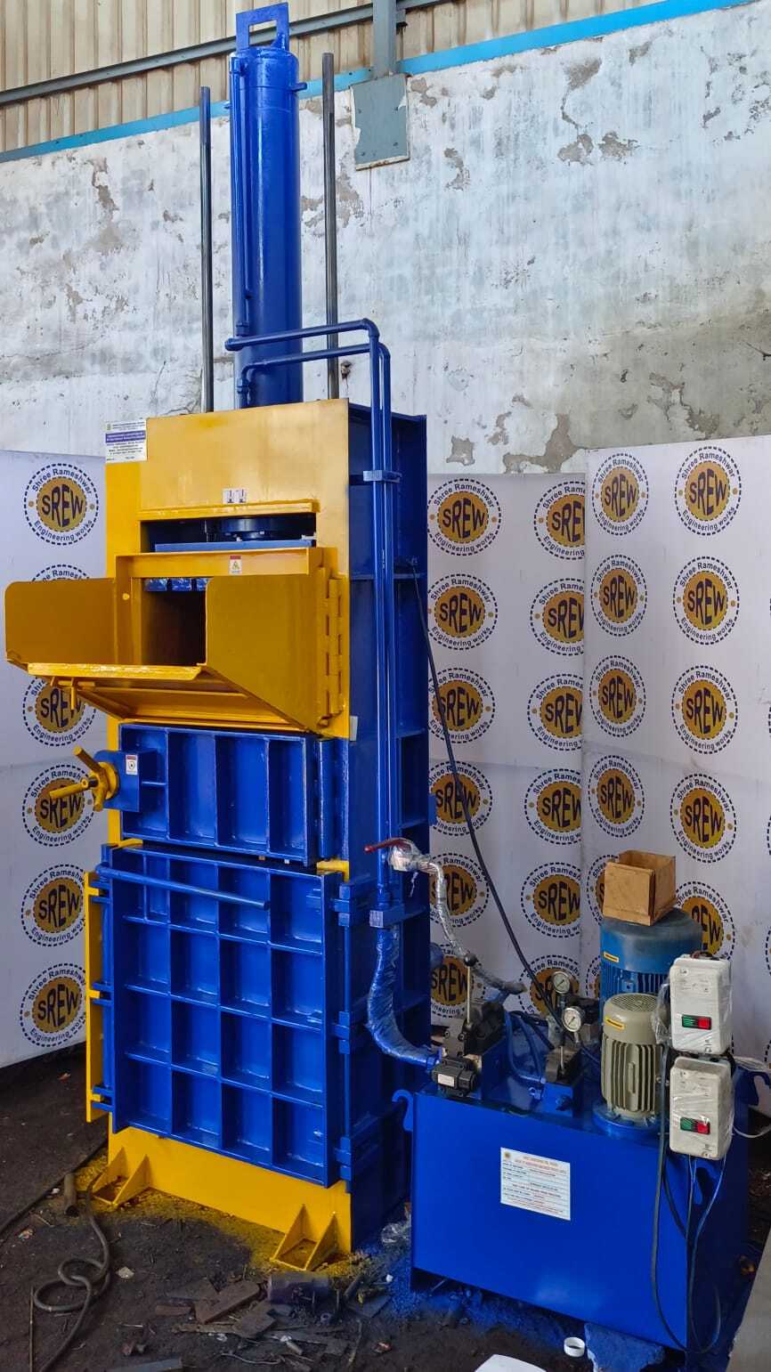 75 Ton Paper Baling Machine - Color: Blue & Yellow