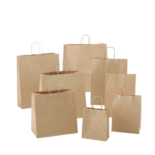Pth D Paper Bag - Kraft Paper 280 X 280 X 150 Mm | Brown, Biodegradable, Compostable, Rope Handle, Eco-friendly, Classic Style