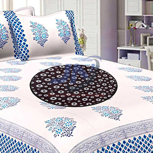 Printed Circle Bed Server - Good Quality Material, Standard Size | Washable, Multicolor Print, Versatile Use