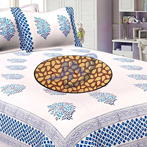 Stylish Circle Bed Server - Durable Fabric, Standard Size | Multicolor Print, Quick Wash Feature, Washable & Chic Design