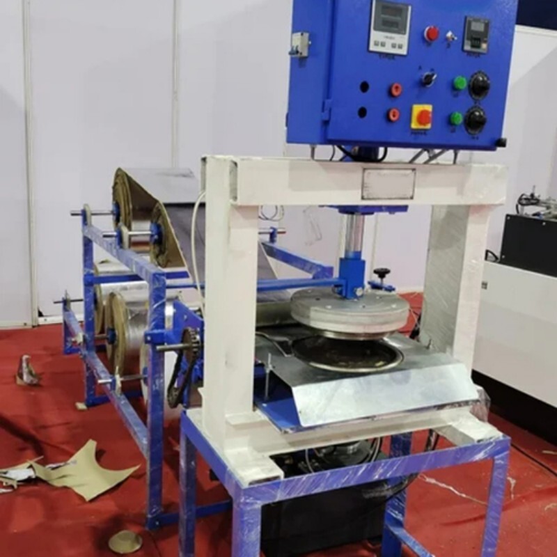 Disposable Paper Plate Making Machine - Stainless Steel, Semi-Automatic, Frequency Speed Control | User-Friendly Design with Warranty