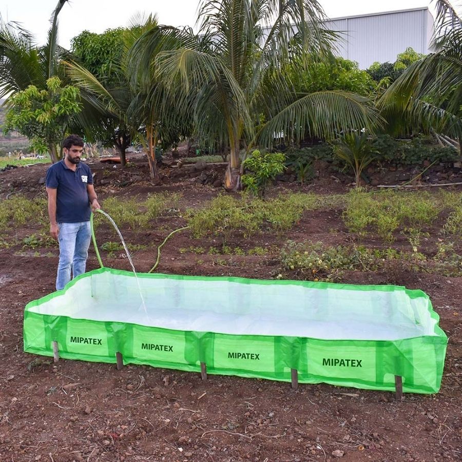 Mipatex Hdpe Azolla Bed - 12ft X 4ft X 1ft , Durable Green/white Hdpe Fabric With Leak-free Design And Optimal Water Management