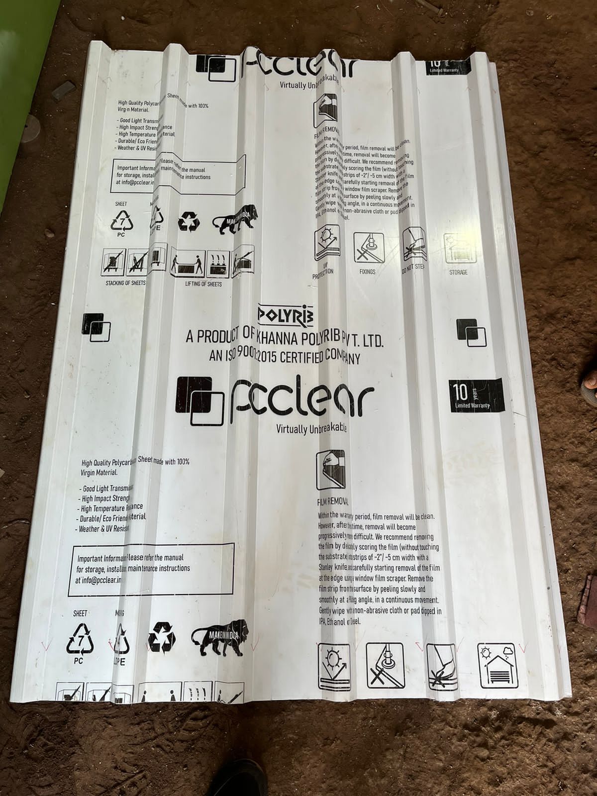 Polycarbonate Sheet Pcclear