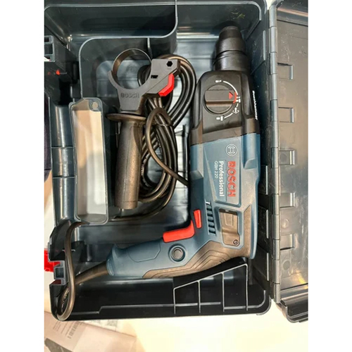 Bosch Gbh 220 Rotary Hammer - Mild Steel, Various Sizes Available, Electric Power Source 750 Watt | Ideal for Drilling, Chiseling, Demolition Work, Reliable Industrial Tool