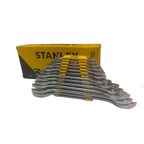 Double Open End Spanner - Mild Steel, Various Sizes Available, Sleek Silver Color | Ideal for Industrial Use, Manual Power Source Tool with Precision Control