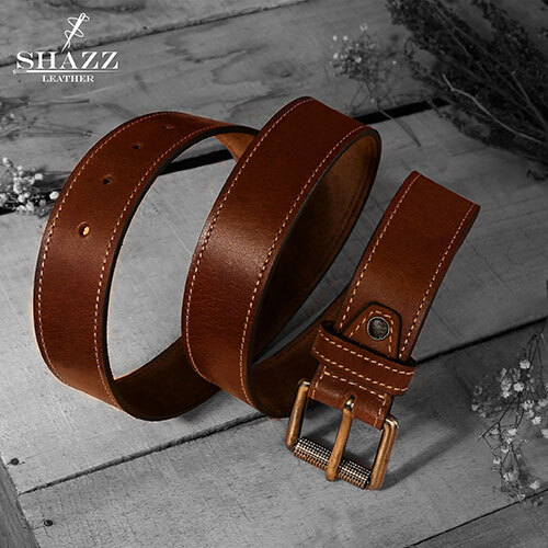 Brown Leather Belt Gender: Male