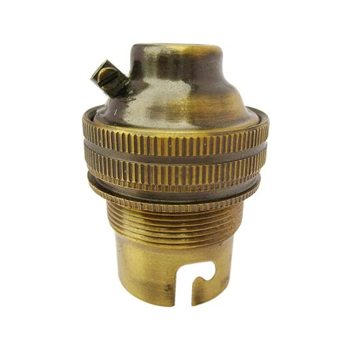 Golden 222A Brass Bracket Lamp Holder Antique Finish