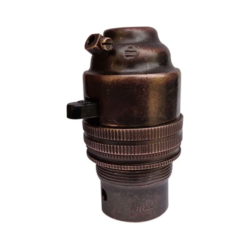 तांबे का प्राचीन पीतल पुशबार लैंप धारक