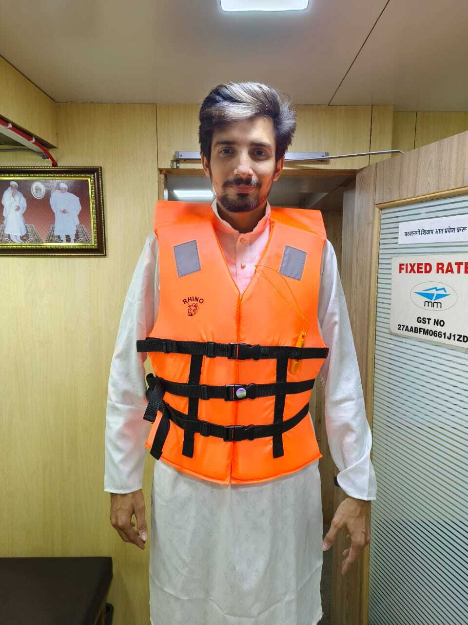 Rhino Life Jacket - Soft, Breathable Mesh Lining | Bright Orange Or Yellow, Unisex For All Seasons