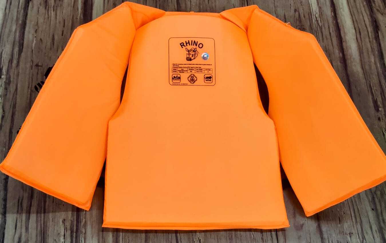 Rhino Life Jacket - Soft, Breathable Mesh Lining | Bright Orange Or Yellow, Unisex For All Seasons