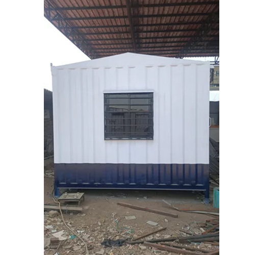 Steel Prefabricated Office Cabin - MS Material, White and Blue Finish | Durable Office Solution