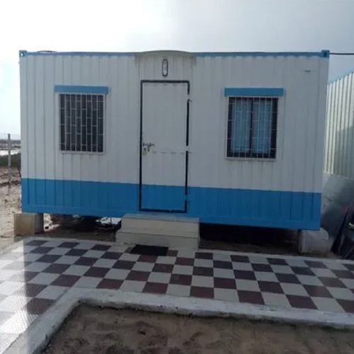 Steel Prefabricated Portable Cabin - Steel Material, White and Blue Colors, Varying Wall Panel Thicknesses | Versatile and Durable Design