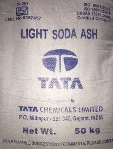 TATA Light Soda Ash - Industrial Grade, White Crystalline Powder | Excellent Water Solubility, Alkaline Chemical, Used in Glass Manufacturing and Detergents