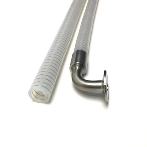 Silicone Braided Hose With Ss Tc Connection - Color: Transparent