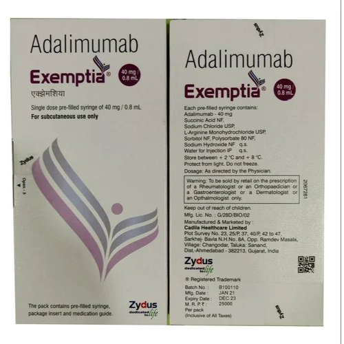 40mg Adalimumab Exemptia Injection