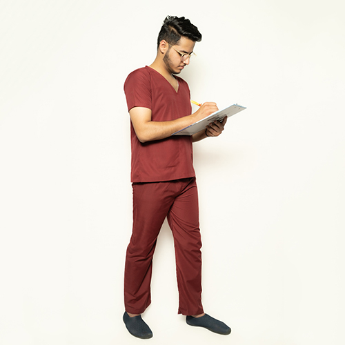 Different Available Maroon Scrub Suit
