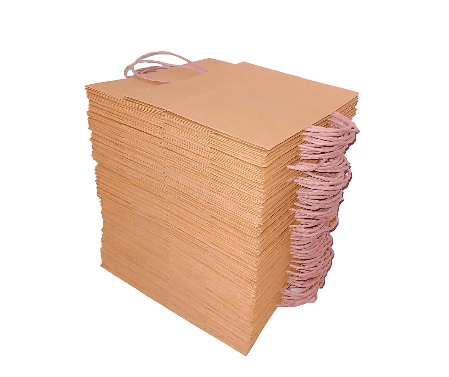 Paper Bag (W) Handle (13x13x10 Inch) L Size - Kraft Paper, 13x13x10 Inch, Brown Color | Eco-friendly, Biodegradable, Recyclable, Elegant Aesthetic