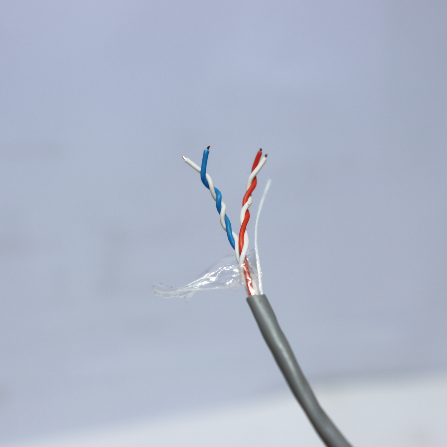1 Pair Telephone Pvc Copper Wire - Color: Grey